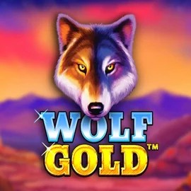 Wolf Gold online game logo by Pragmatic Play on shotzcasino-fi.com
